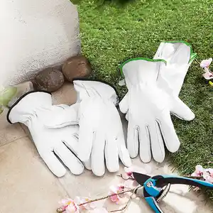 Powertec Garden Ziegenleder-Gartenhandschuhe