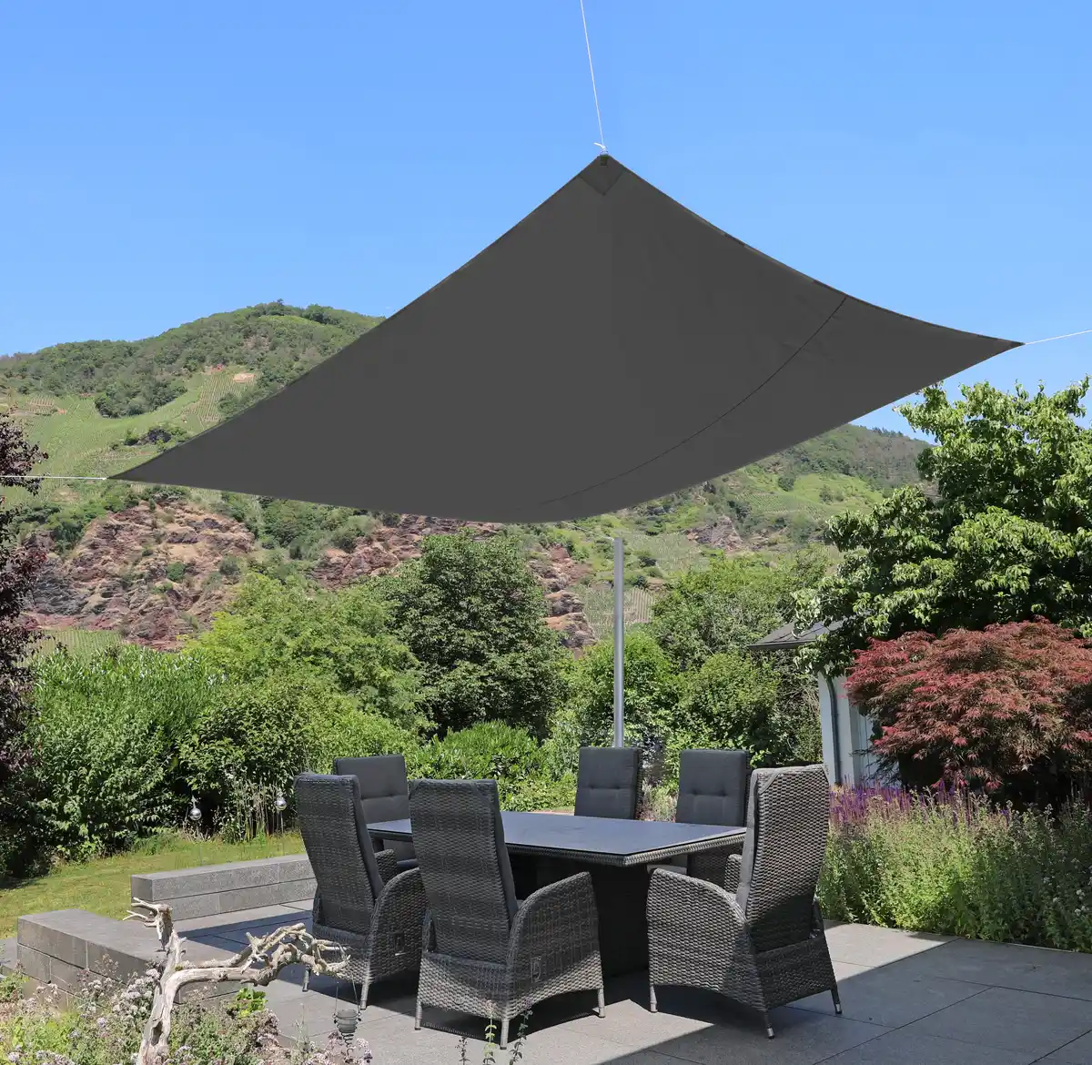 Bild 1 von Go-De Sonnensegel Quadratisch Anthrazit 360 x 360 cm