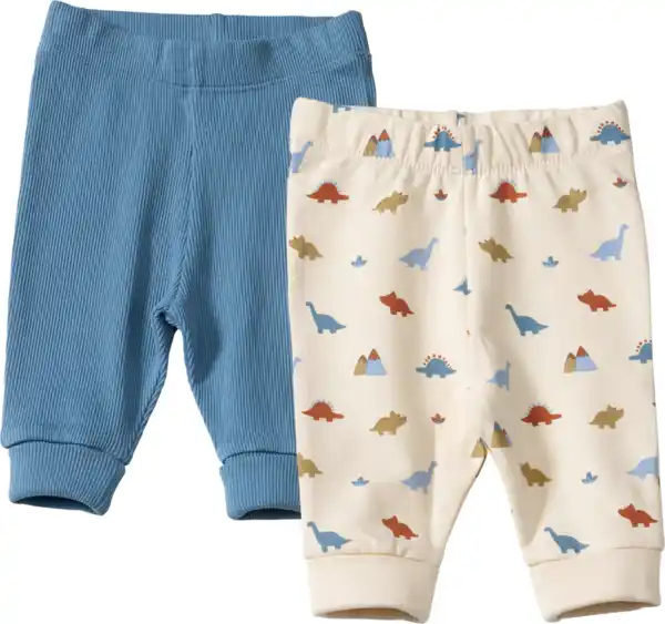Bild 1 von ALANA Leggings mit Ripp-Struktur + Dino-Muster, blau, Gr. 68