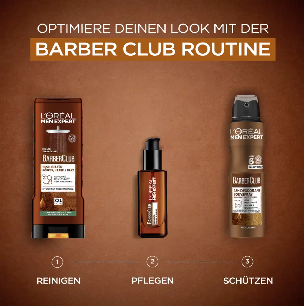 Bild 3 von L’Oréal Paris men expert Deospray Barber Club Antitranspirant mit holzigem Duft, 150 ml
