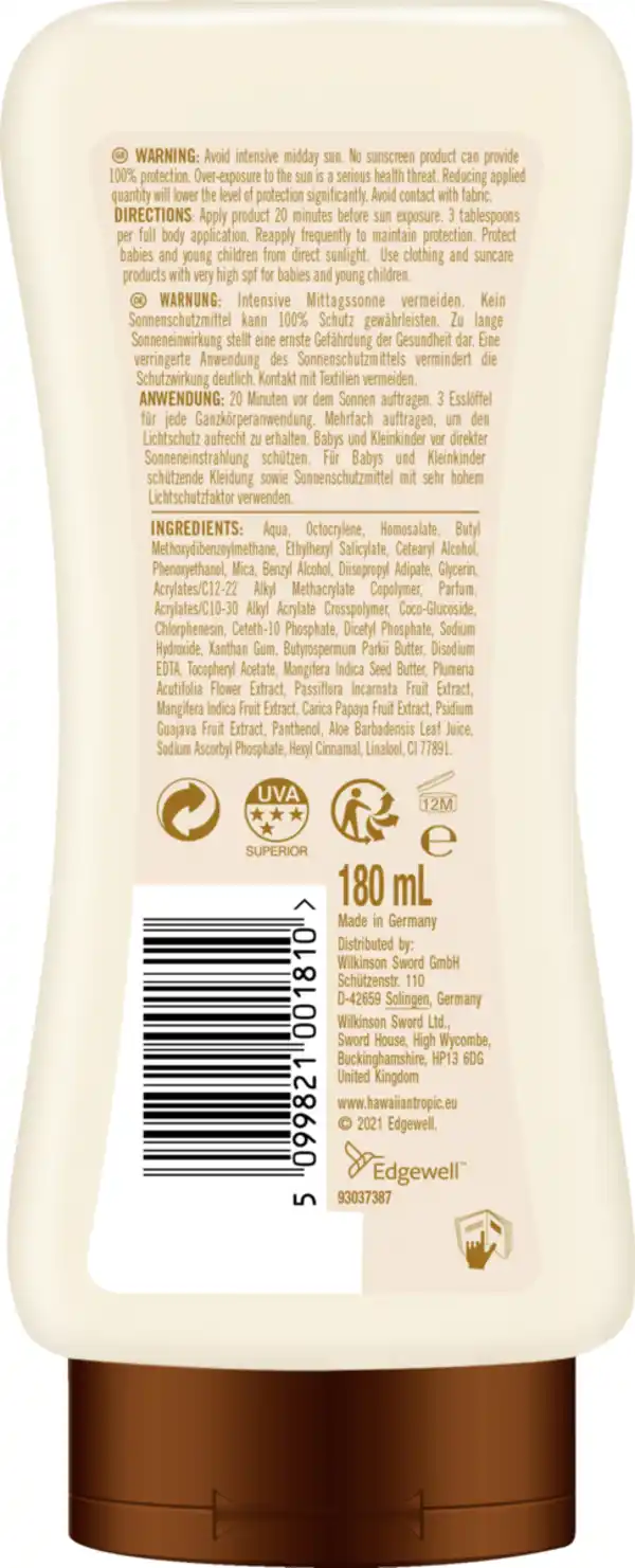 Bild 2 von Hawaiian Tropic Glowing Protection Sun Lotion LSF 15, 180 ml
