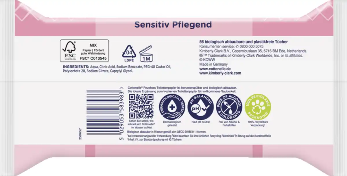 Bild 2 von Cottonelle Feuchtes Toilettenpapier Sensitiv Pflegend