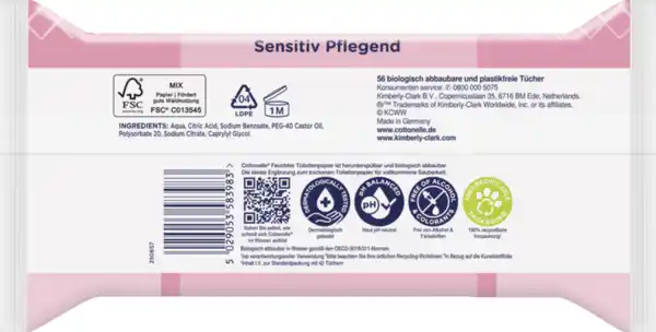 Bild 2 von Cottonelle Feuchtes Toilettenpapier Sensitiv Pflegend
