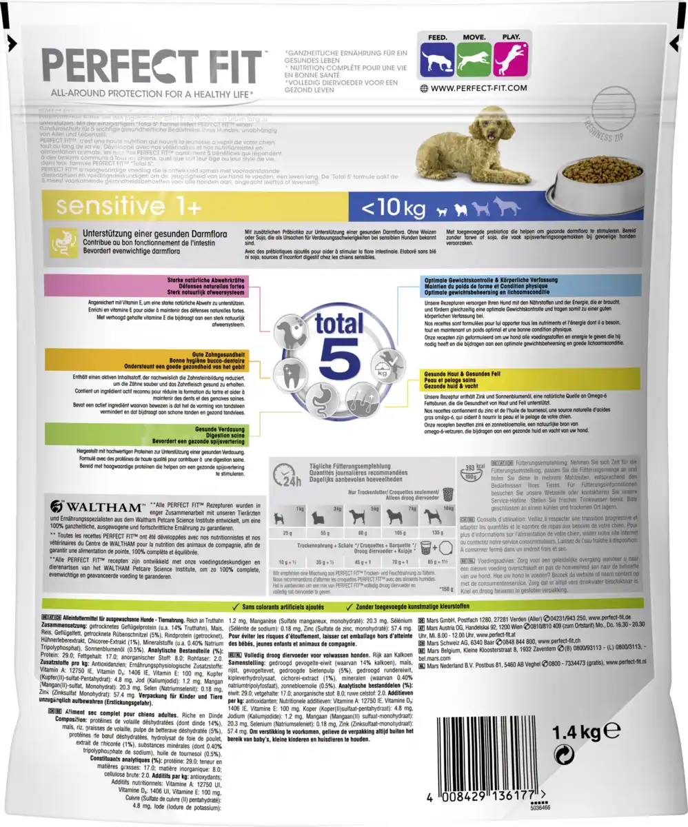 Bild 2 von Perfect Fit Hund Trocken Sensitive Adult 1+ mit Truthahn, 1,4 kg