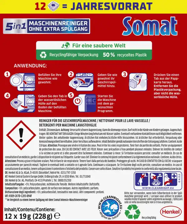 Bild 4 von Somat 5in1 Maschinen-Reiniger Tabs