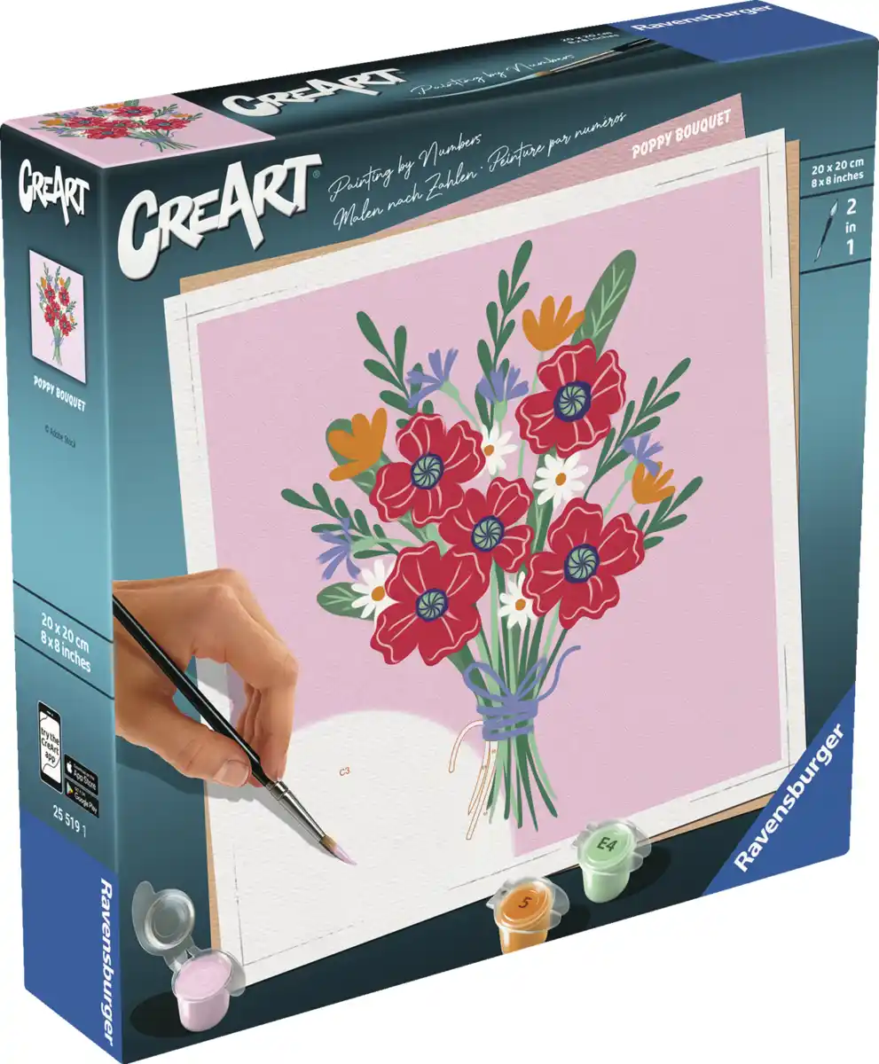 Bild 1 von Ravensburger Malen nach Zahlen Poppy Bouquet
