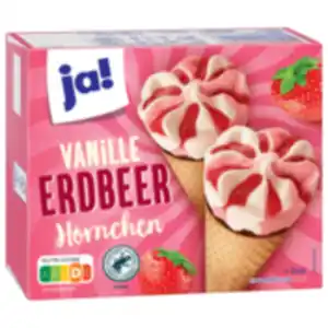 ja! Vanille Erdbeer Hörnchen