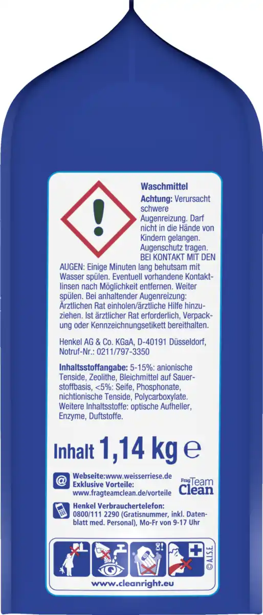 Bild 2 von Weißer Riese Vollwaschmittel Megaperls 19WL, 19 WL