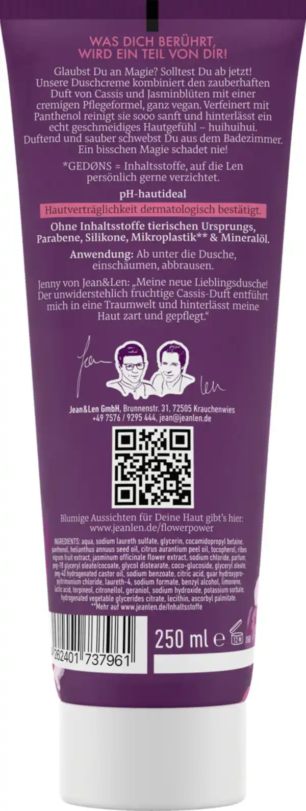 Bild 2 von Jean&Len Duschcreme Cassis & Weiße Blüte, 250 ml