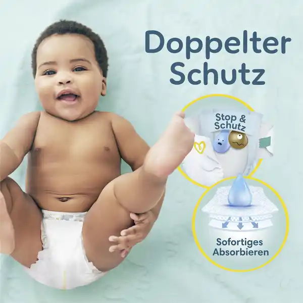 Bild 2 von Pampers premium protection Windeln New Baby Gr. 2 Mini (4-8 kg)