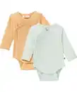 Bild 1 von Newborn Wickelbodys gerippt, orange