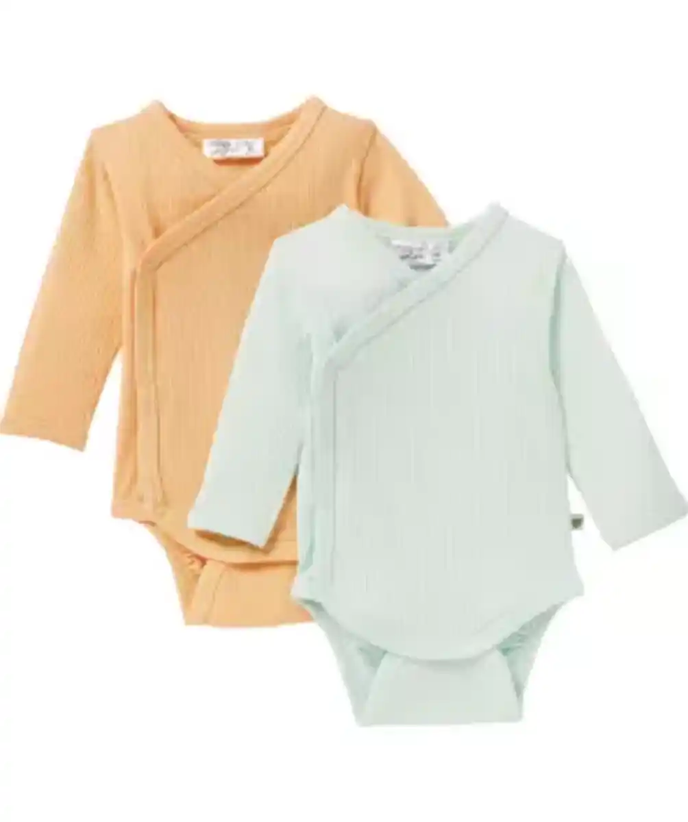 Bild 1 von Newborn Wickelbodys gerippt, orange