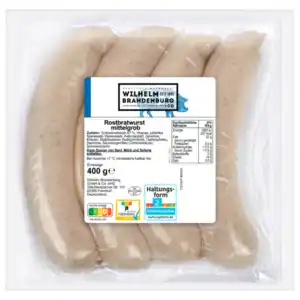 Wilhelm Brandenburg Metzgerbratwurst mittelgrob 400g