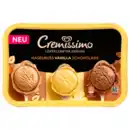 Bild 1 von Cremissimo Haselnuss Vanille & Schokolade Eis 1l