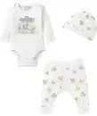 Bild 1 von Mickey and Friends Newborn Mütze + Body + Hose, offwhite bedruckt