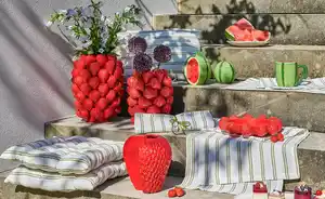 HOME STORY 3D Vase Erdbeere