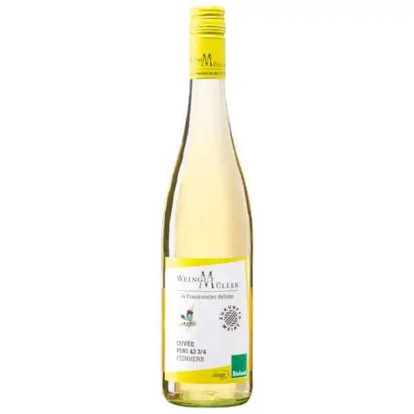 Bild 1 von Bioland Weingut Müller Bio Weißwein Cuvée Piwi 42 3/4 feinherb Pfalz 0,75l