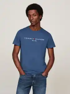 Tommy Hilfiger T-Shirt TOMMY LOGO TEE aus reiner, nachhaltiger Baumwolle