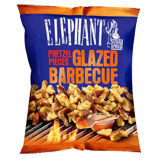 Bild 1 von ELEPHANT Pretzel Pieces 125 g, Glazed Barbecue