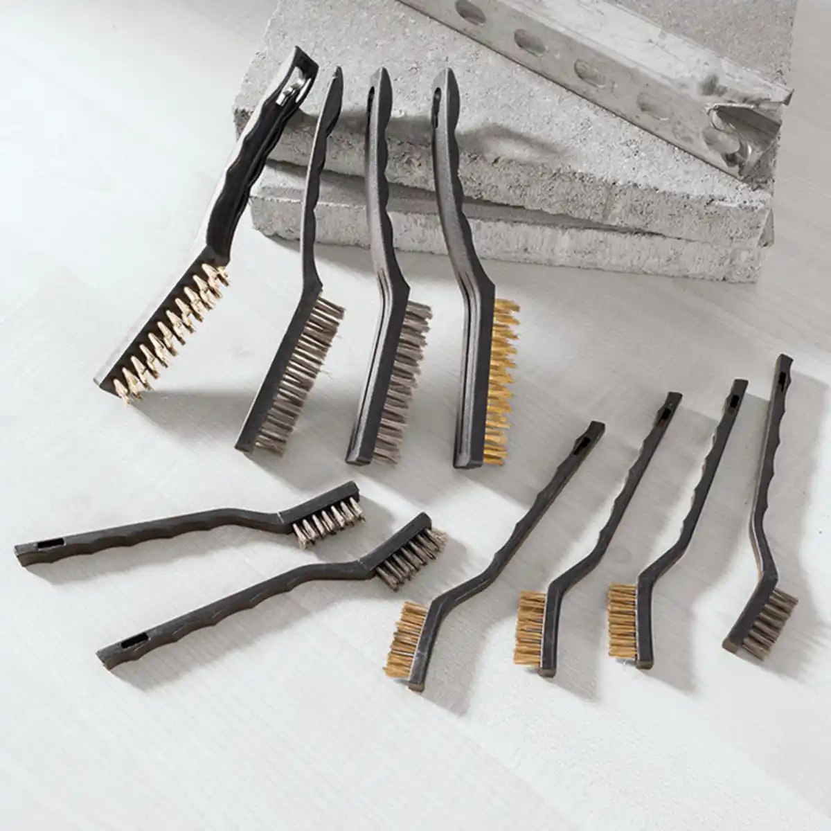 Bild 1 von Kraft Werkzeuge Drahtbürsten-Set 10tlg.
