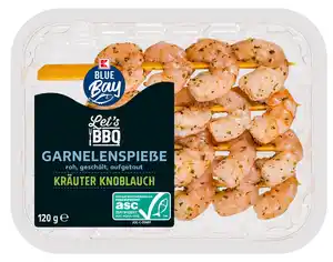 K-BLUE BAY Garnelenspieße, 4 St. = 120-g-Packg.