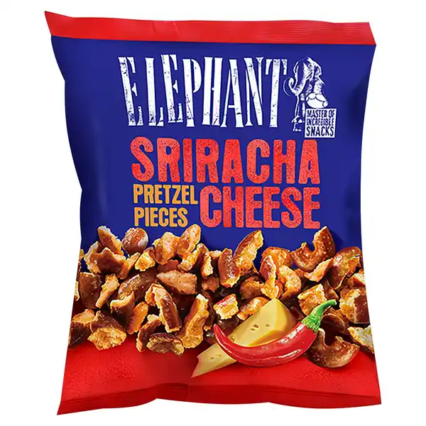 Bild 1 von ELEPHANT Pretzel Pieces 125 g, Sriracha Cheese