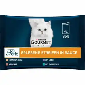 GOURMET Perle 4x85g Truthahn, Thunfisch, Ente und Lamm