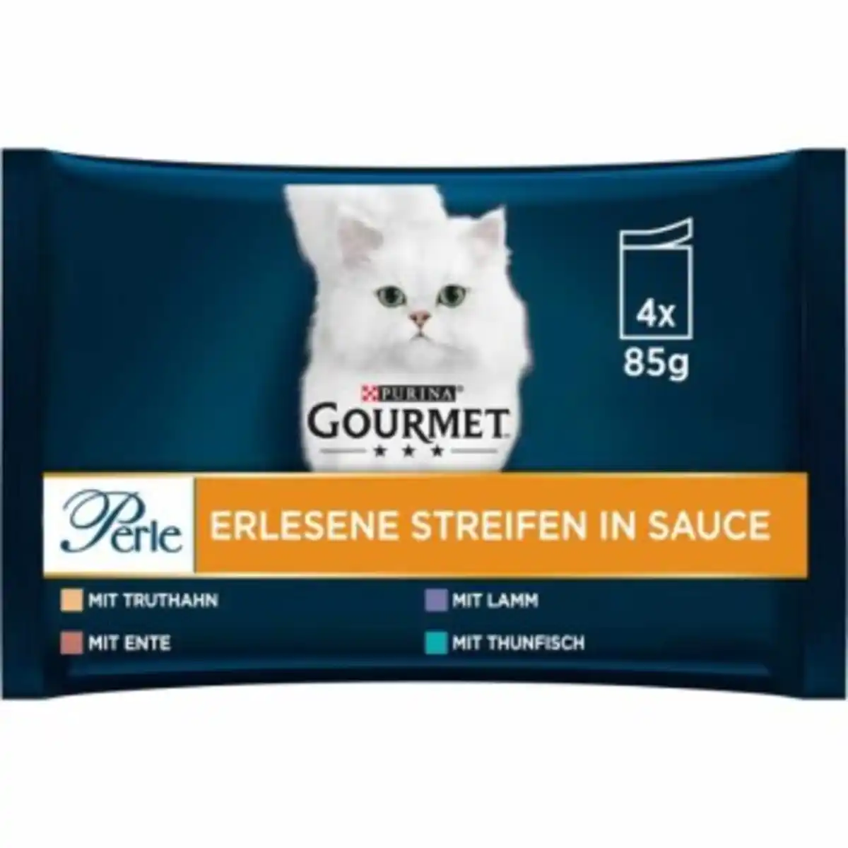 Bild 1 von GOURMET Perle 4x85g Truthahn, Thunfisch, Ente und Lamm