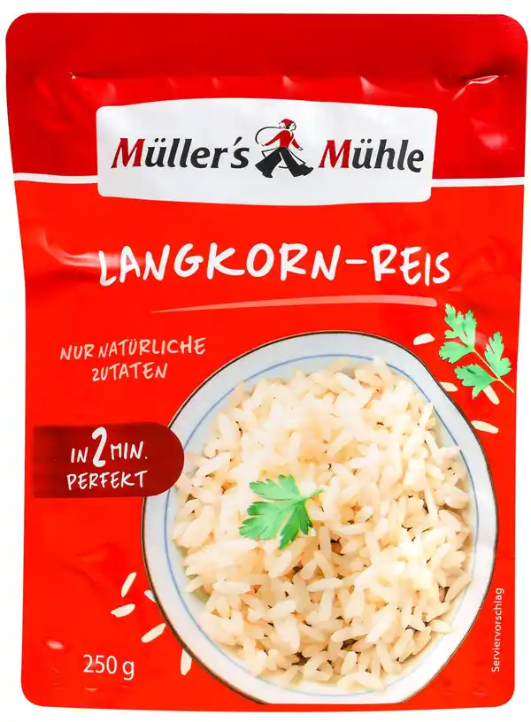 Bild 1 von MÜLLER'S MÜHLE Express-Reis, 250-g-Packg.