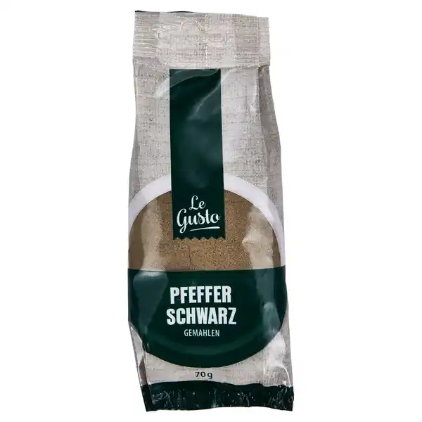Bild 1 von LE GUSTO Kräuter und Gewürze im Nachfüllbeutel 70 g, Pfeffer schwarz