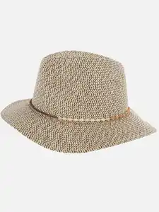 Damen Sonnenhut mit Zierband Braun