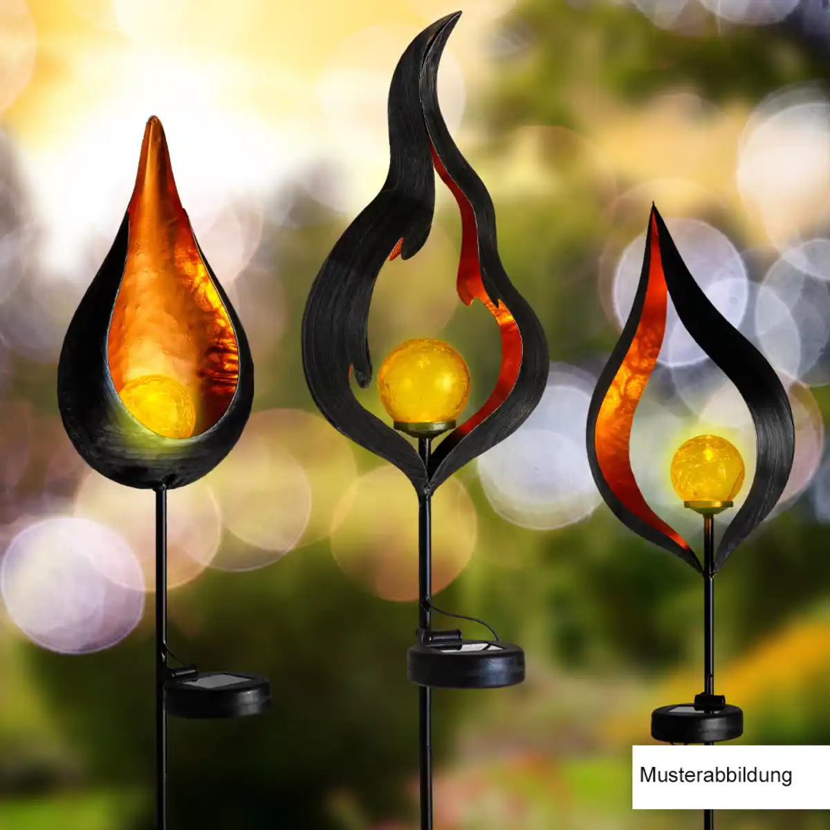 Bild 2 von LED-Solar-Vintage Leuchte - Flamme