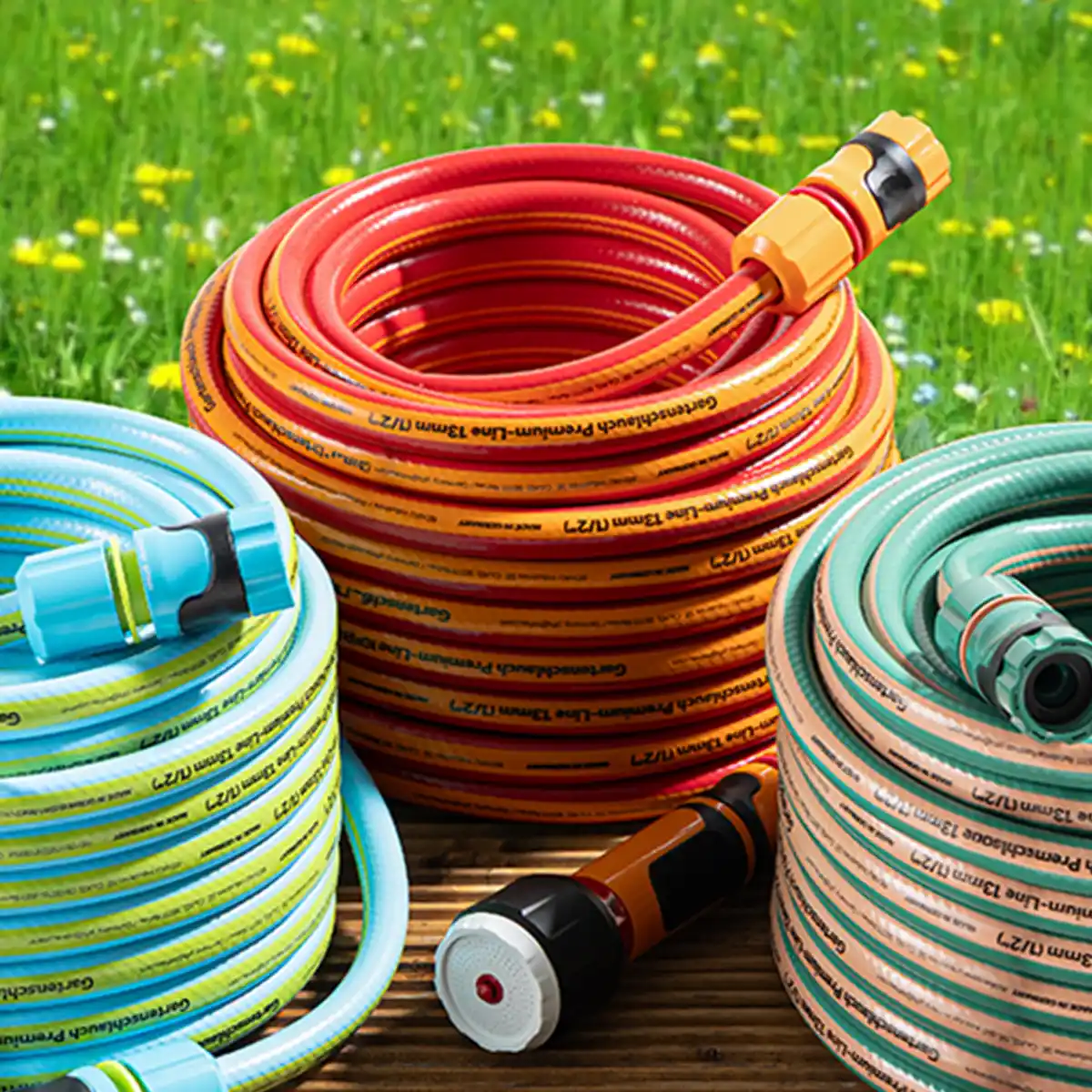 Bild 1 von Premium-Line Gartenschlauch 20m, Flower Power