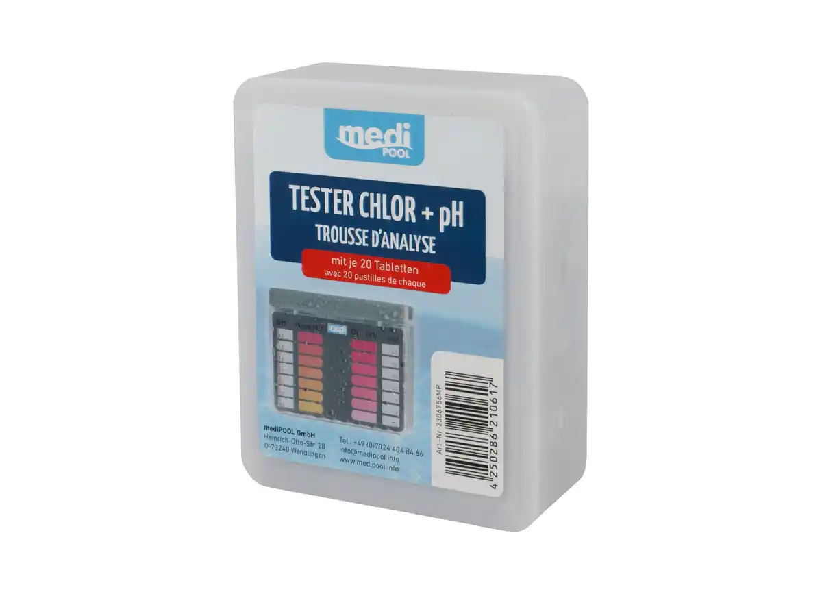 Bild 1 von mediPool Tester Chlor + pH mit je 20 Tabletten