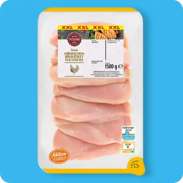 Bild 1 von MEINE METZGEREI Hähnchen-Brustfilets, Haltungsform 2: Stall + Platz²