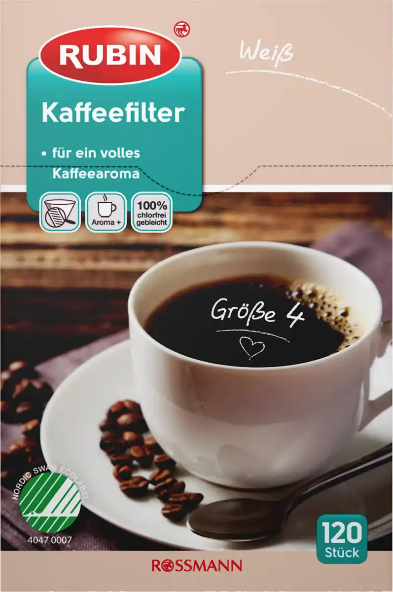 Bild 1 von RUBIN Kaffeefilter weiß Gr. 4