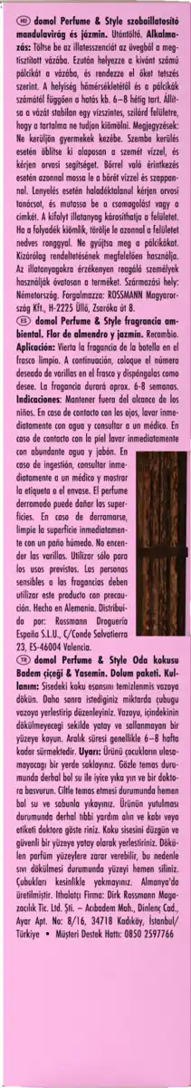 Bild 4 von domol Perfume & Style Raumduft Mandelblüte & Jasmin Nachfüllpack, 90 ml