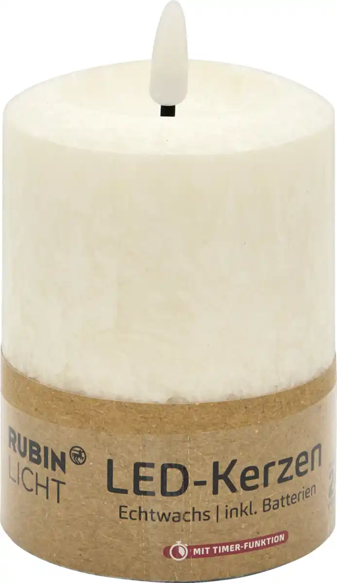 Bild 1 von RUBIN LICHT LED-Kerze, 10 cm, beige