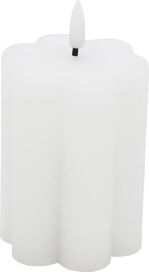 Bild 3 von RUBIN LICHT LED-Kerze, Blume, Weiß/Rosa