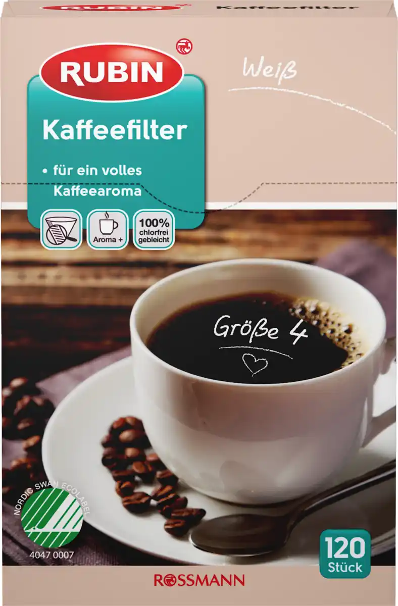 Bild 2 von RUBIN Kaffeefilter weiß Gr. 4