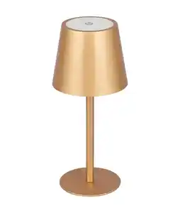 toom Akku-LED-Tischleuchte 'Ilyas' gold mit USB-Kabel Ø 8,6 x 20 cm