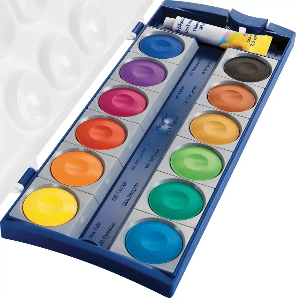Bild 2 von Pelikan Deckfarbkasten K12 mit 12 Farben und 1 Tube Deckweiß