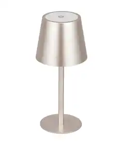 toom Akku-LED-Tischleuchte 'Ilyas' champagner mit USB-Kabel Ø 8,6 x 20 cm