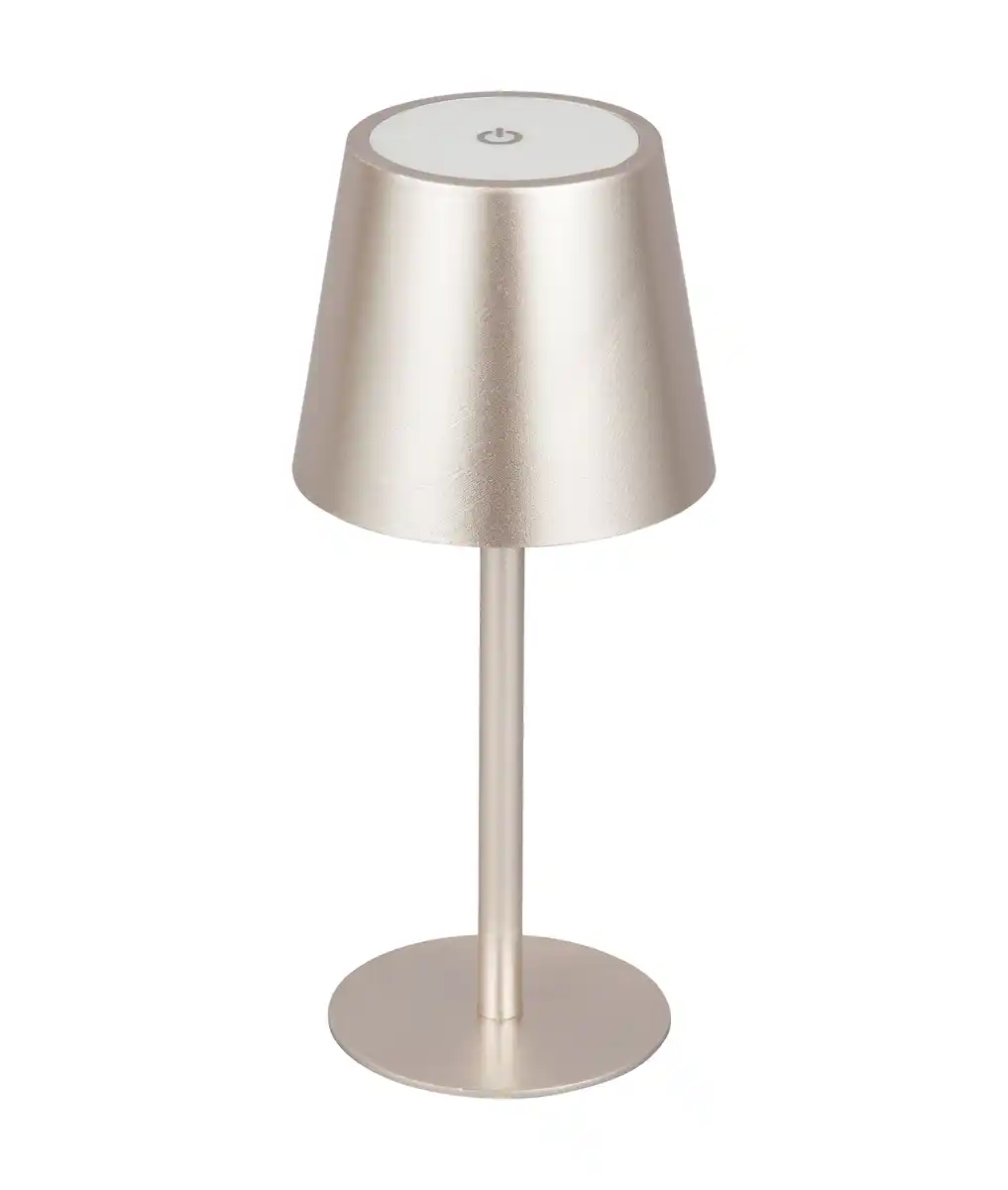 Bild 1 von toom Akku-LED-Tischleuchte 'Ilyas' champagner mit USB-Kabel Ø 8,6 x 20 cm