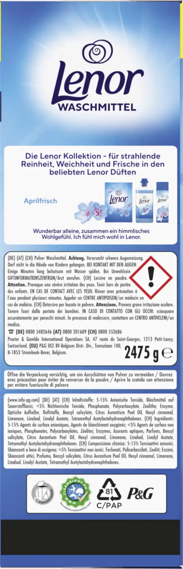 Bild 2 von Lenor Vollwaschmittel Pulver Aprilfrisch 45WL, 45 WL