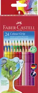 Faber-Castell 24 ColourGrip Wasservermalbare Buntstifte