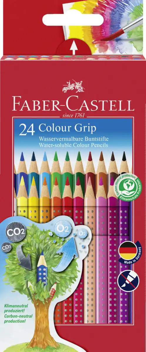 Bild 1 von Faber-Castell 24 ColourGrip Wasservermalbare Buntstifte