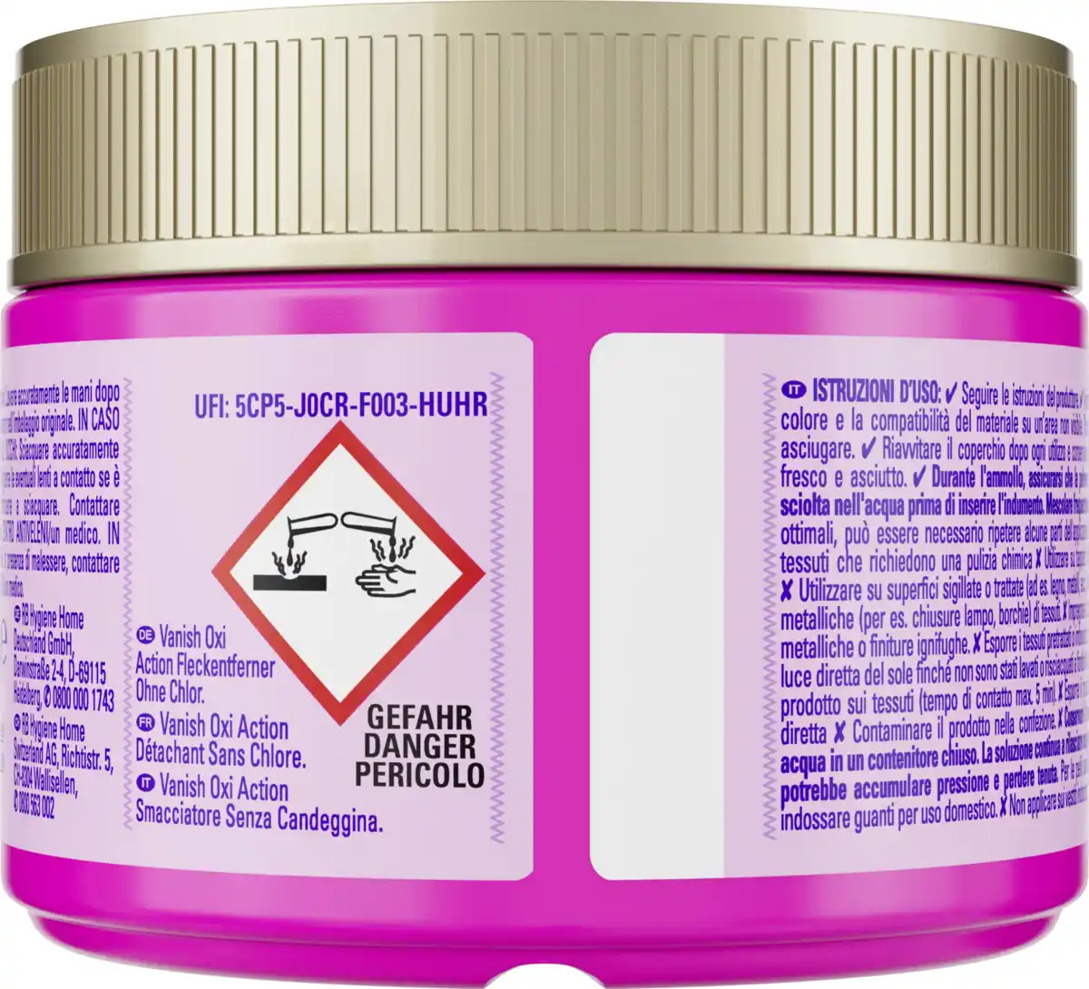 Bild 2 von Vanish Oxi Action Pulver Pink Fleckenentferner, 250 g
