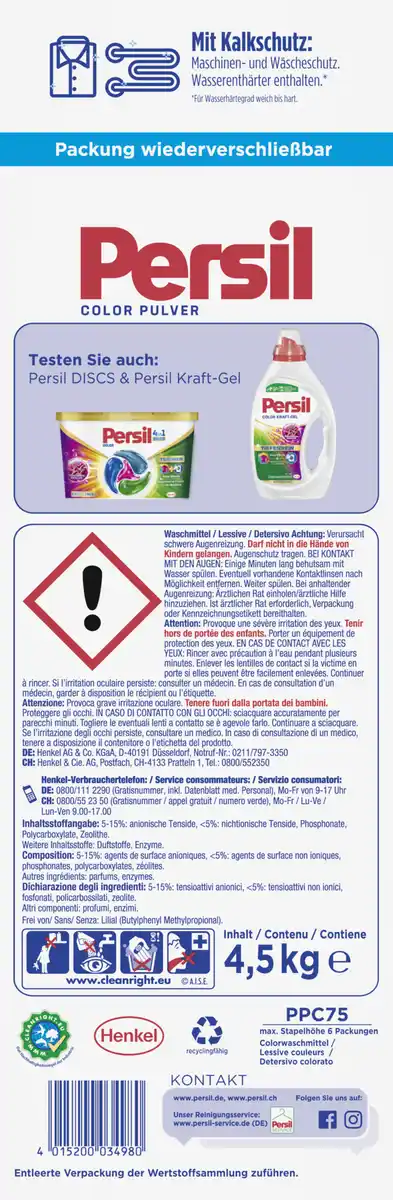 Bild 3 von Persil Waschpulver Color 75 WL