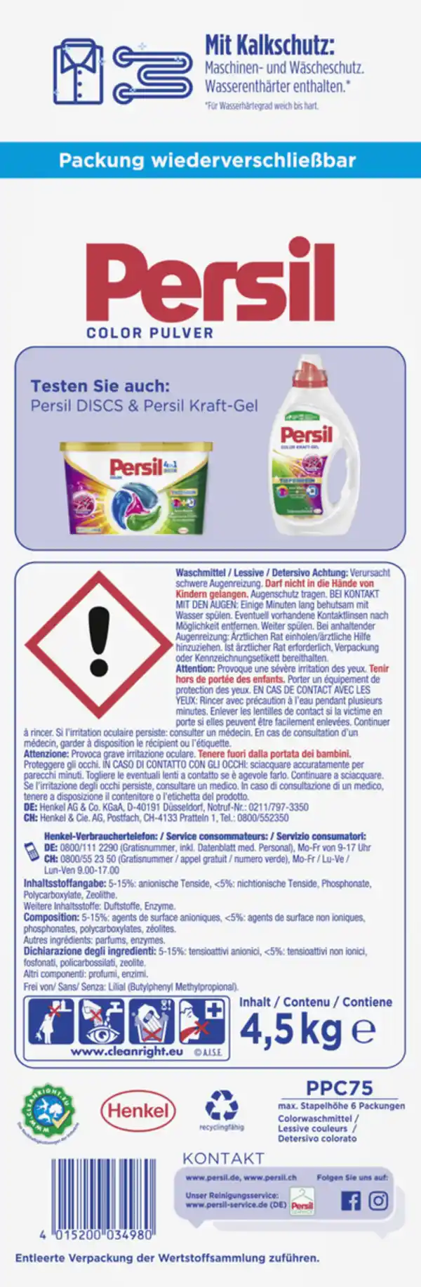 Bild 3 von Persil Waschpulver Color 75 WL